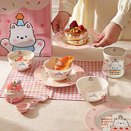 摩登主妇新年生日礼物女生送闺蜜新婚餐具套装一人食漂亮碗具礼盒 商品图3