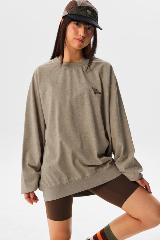 CryingCenter 部落叠石休闲宽松无绒花纱圆领卫衣 哭喊中心 商品图1