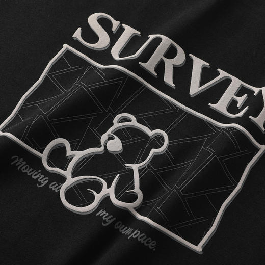 GXG男装【100%棉】25秋季卡通纹理小熊舒适亲肤圆领男式长袖T恤K&C 商品图6