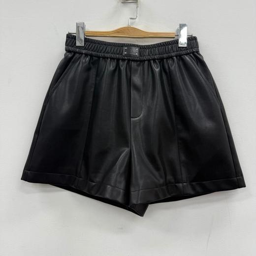 NC松紧腰简约百搭皮短裤51031（黑）冬季954010300321 商品图0