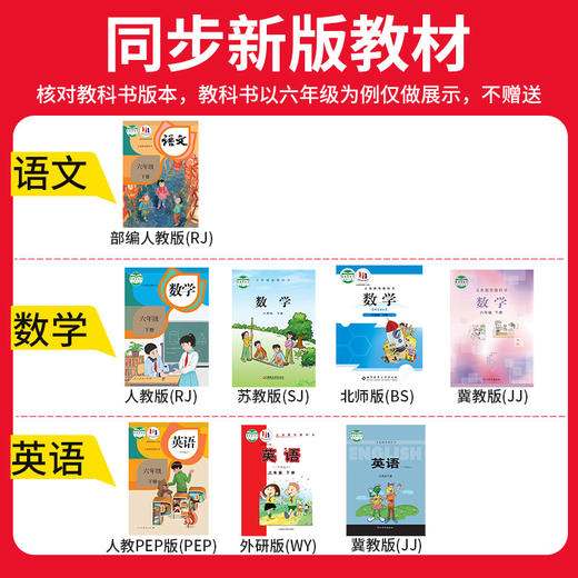 2026春新版培优100分1-6年级(下册)语/数/英同步单元卷版本任选 商品图4