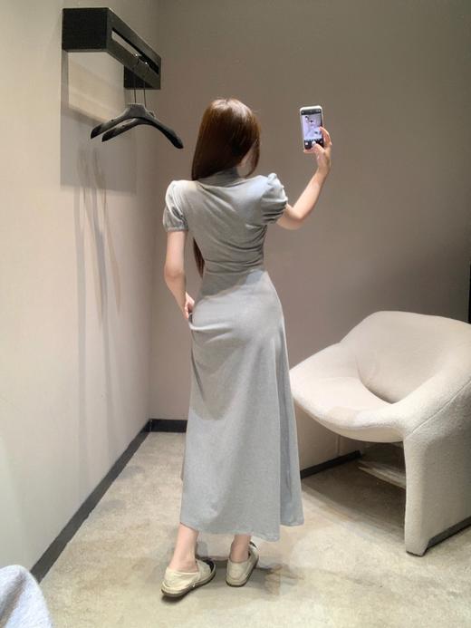 只可换码！不可退！缪缪 26Ss早春新款 绑带蝴蝶结灰色连衣裙（DQJ*MM） 商品图5