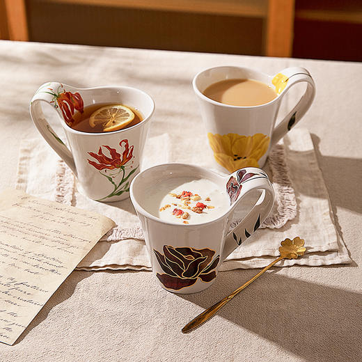 摩登主妇陶瓷马克杯高级感轻奢生日礼物高颜值家用喝水杯咖啡杯子 商品图0