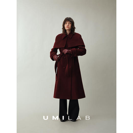 UMILAB｜漫行*显瘦竹竿腿 高克重羊毛混纺超弹高腰微喇裤P1322W 商品图4