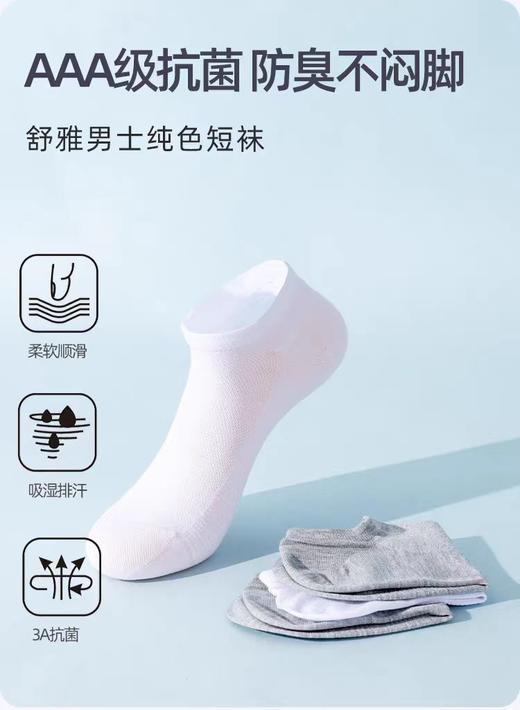 【防臭粘纤】SCHIESSER德国舒雅男士粘纤加聚乳酸（生物降解）材质短袜35/21199K 商品图2