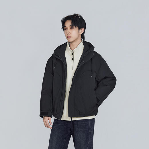 【新品上新】HX 冬季短款带帽羽绒服Z100540094101 商品图1