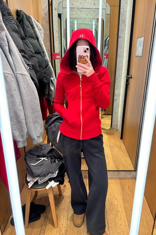 金标lulu磨毛棉连帽修身外套 商品图9