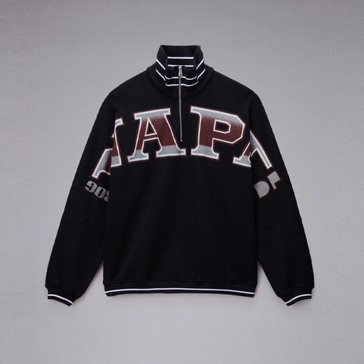 Napapijri 男士字母徽标印花混纺棉质长袖卫衣 黑色 NP0A8B389411 商品图0