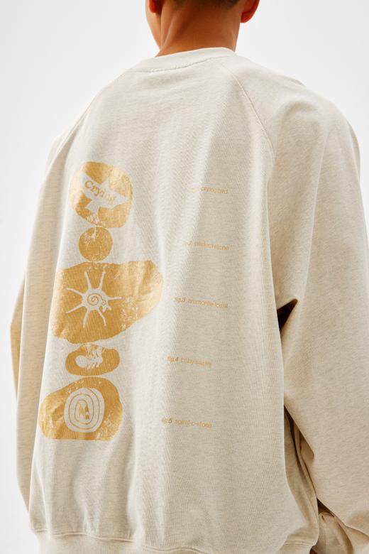 CryingCenter 部落叠石休闲宽松无绒花纱圆领卫衣 哭喊中心 商品图4