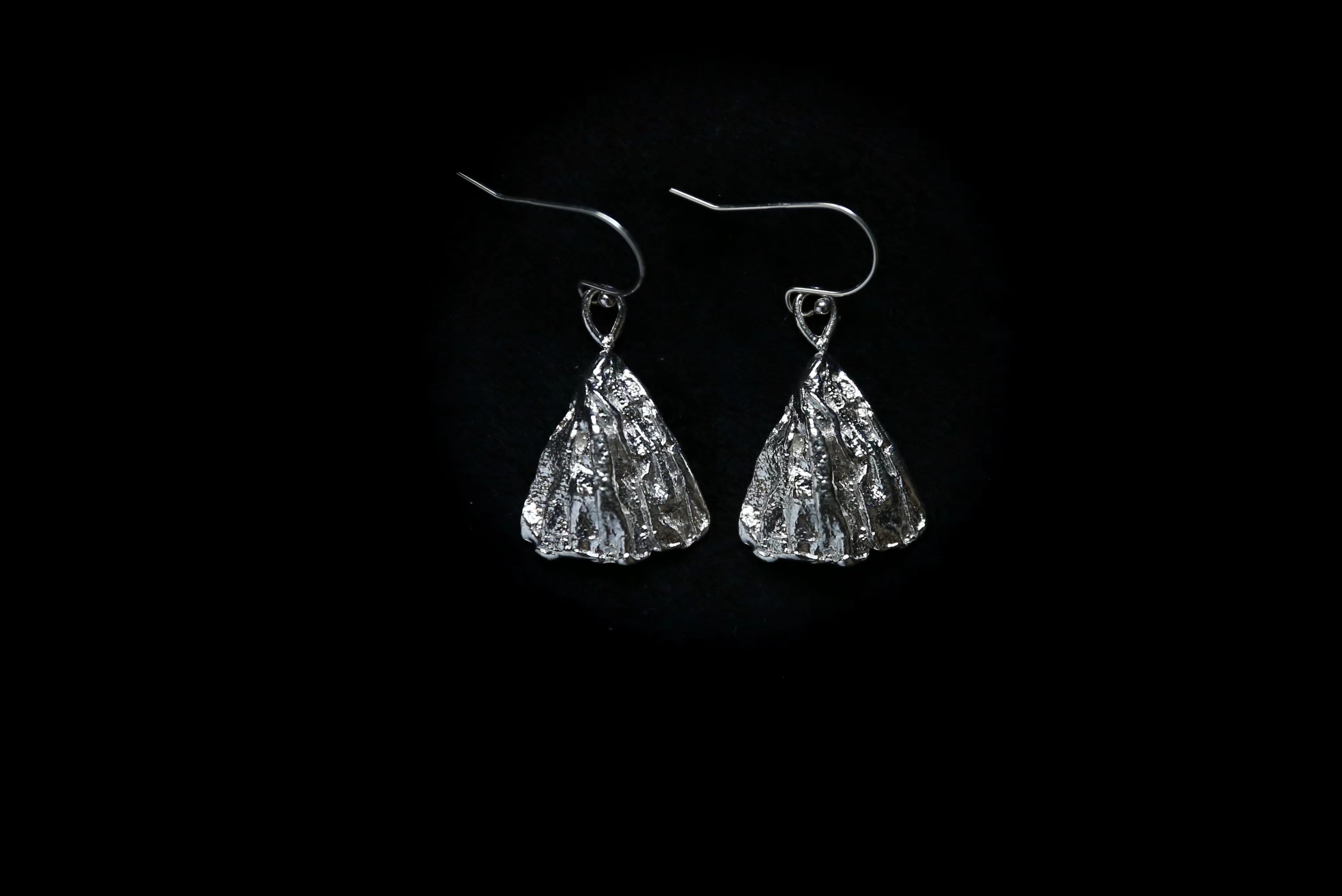 CHEZ BOQUE 覆盖系列原创手工925银织物肌理耳坠《礼服3号》