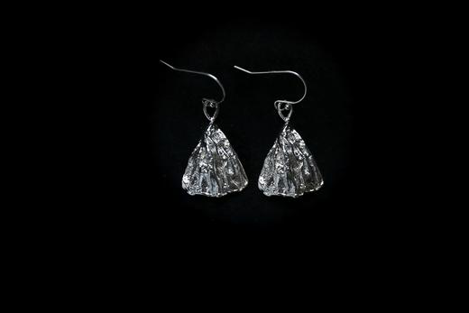 CHEZ BOQUE 覆盖系列原创手工925银织物肌理耳坠《礼服3号》 商品图0