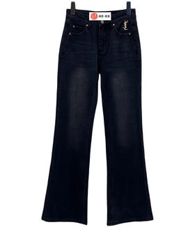 女款微喇弹力牛仔裤长裤he024