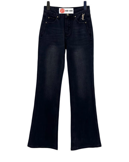 女款微喇弹力牛仔裤长裤he024 商品图0