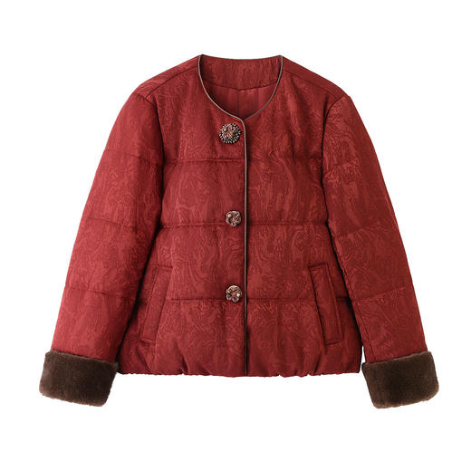 新中式国风棉服外套新款高级拼接保暖短款棉袄棉衣YIHFUS2578 商品图4