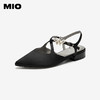 【上新】MIO米奥尖头女鞋2026夏季新款低跟水钻珍珠蝴蝶时装凉鞋法式单鞋M262260103 商品缩略图0