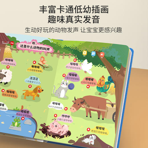 【语言启蒙❗️宝宝学说话点读书】操作简单，宝宝自己就能学！0-3岁儿童发声会说话的有声早教书玩具1 商品图2