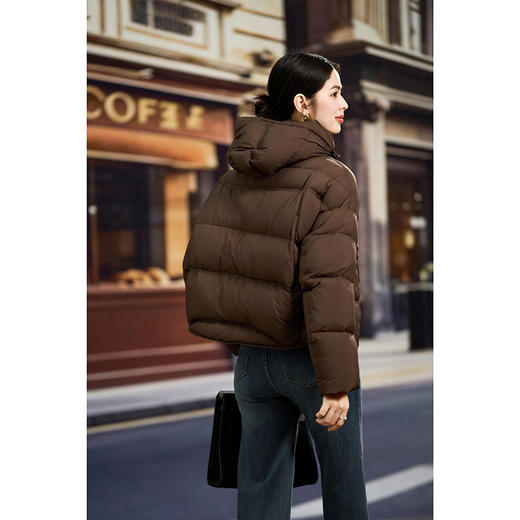 「高货kbnq」全新升级【铂金会员781/天猫1059/差价278】(11151)洛诗琳轻奢小个子羽绒服2025冬季新款连帽保暖短外套女 商品图3