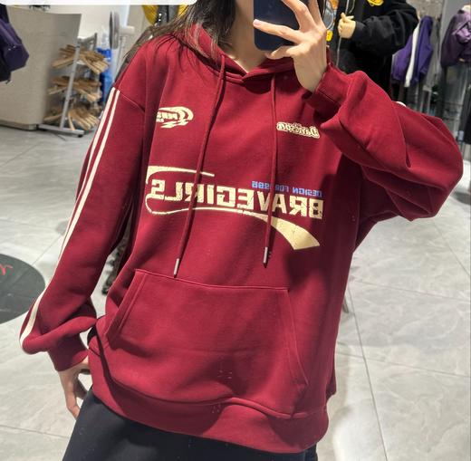 NC连帽双肩织带加绒卫衣51015（红）冬季154220010321 商品图0