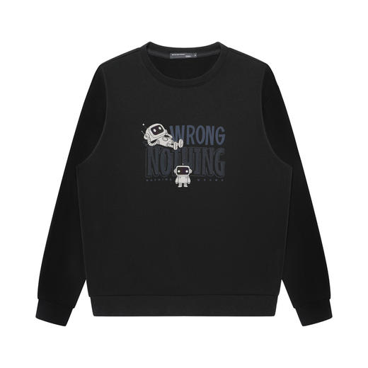 GXG男装【100%棉】秋季卡通动漫机器人简约百搭男式圆领卫衣K&C 商品图2