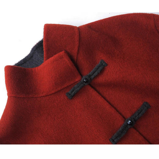 丁摩 新中式高级感手缝羊毛大衣女双面呢29061 商品图2