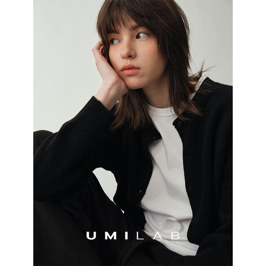 UMILAB｜新序*绵羊毛×山羊绒混纺细腻轻柔 春节焕新百搭合身开衫BM916Y 商品图3