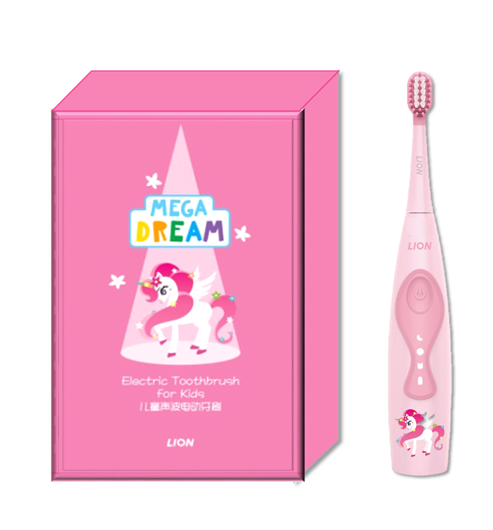 【临期品】ZW-Y01016 LION狮王MEGA DREAM儿童声波电动牙刷粉