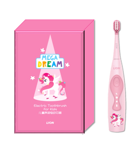 【临期品】ZW-Y01016 LION狮王MEGA DREAM儿童声波电动牙刷粉
