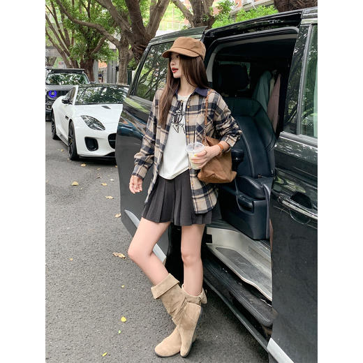 <曾小咸推荐>现货秒杀 ！微信超特价！加厚韩系复古格子衬衫 日常179.99 立减90 秒杀89.99！！内搭长袖秒杀59.99！！ 商品图4