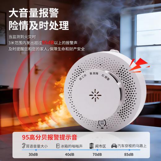 独立式光电感烟火灾探测报警器 商品图1