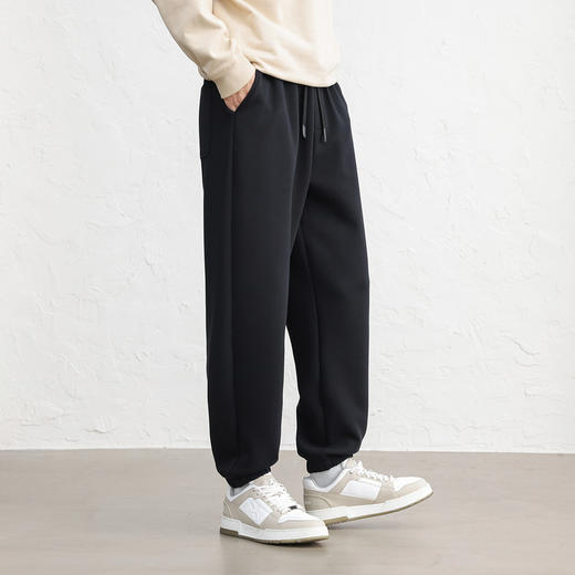 GXG男装25秋季时尚弹力松紧腰抽绳垂感亲肤束脚裤男式休闲长裤K&C 商品图6