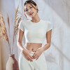 【限时秒】YOGACODE【火树银花系列】瑜伽短袖女圆领性感美背运动短袖t恤短款健身上衣DWY116035 商品缩略图3