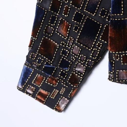 26CS16SDSA男士秋冬新款痞帅男装美式复古不规则格子长袖衬衫百搭时尚 商品图4