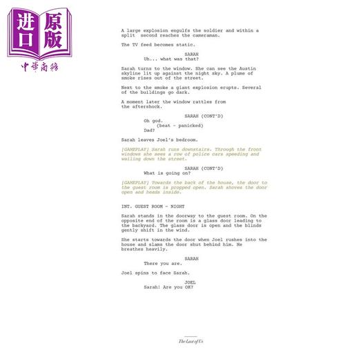 【中商原版】最后生还者 美国末日游戏 第一部和第二部剧本 英文原版 精装获奖剧本游戏剧情设计艺术书 The Last of Us Scripts 商品图4