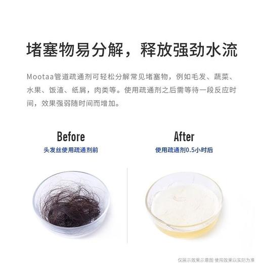 Mootaa茉汰管道疏通剂液体洗碗池疏通剂啫喱地漏疏通（日期轻微磨损效期27年） 商品图8