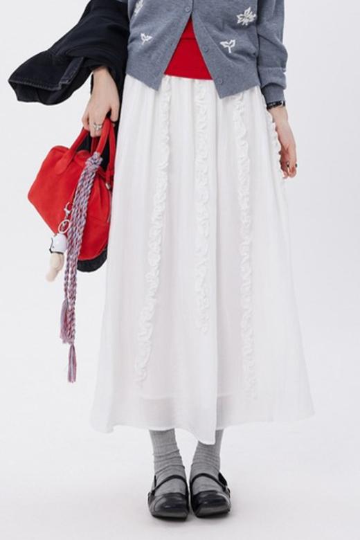 LNNNS 减龄气质花边A字休闲半裙 21840 商品图0