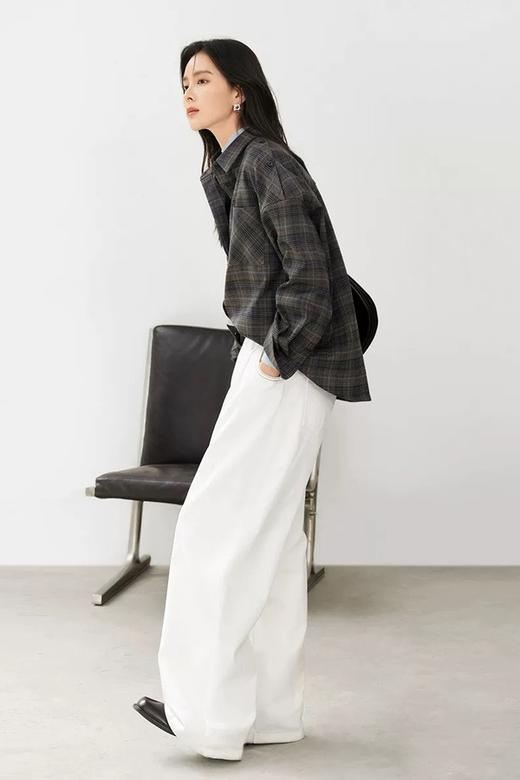 DUIBAI对白 复古文艺格纹气质衬衫 21680 商品图2