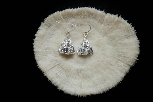 CHEZ BOQUE 覆盖系列原创手工925银织物肌理耳坠《礼服3号》 商品图2