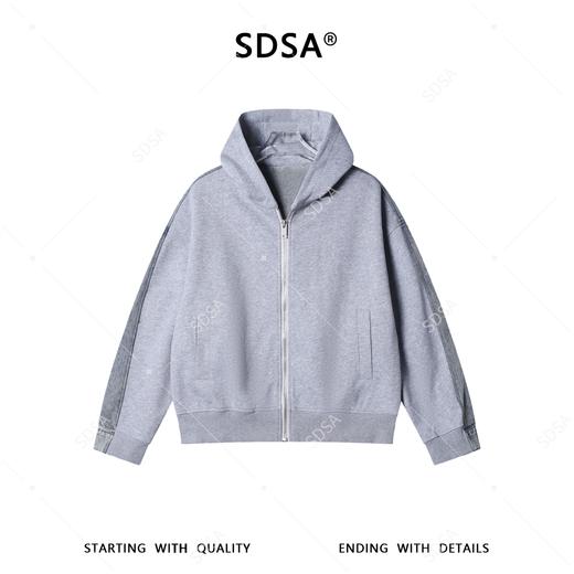 5767SDSA男士秋冬新款痞帅男装韩版时尚拼接设计拉链连帽夹克外套百搭 商品图0