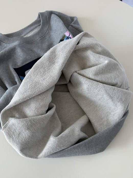 【秒杀价已调 直接拍】小禾 2026 毛圈棉 慵懒感 新年系列设计款 马上封侯印花 胶囊系列 宽版卫衣 商品图6