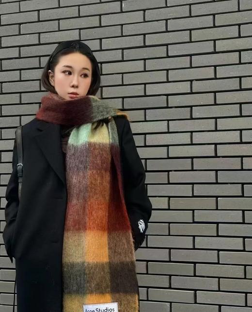 ACNE  马海毛格纹围巾 三色可选（ZT*ZS） 商品图7