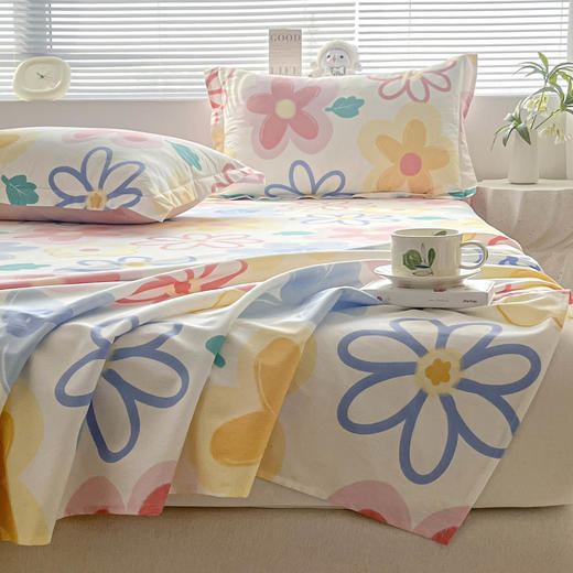 【品牌直发】加倍生活 亲肤舒适全棉纯棉印花床单/床笠单件 多色可选 1.5m/1.8m床可选 商品图8