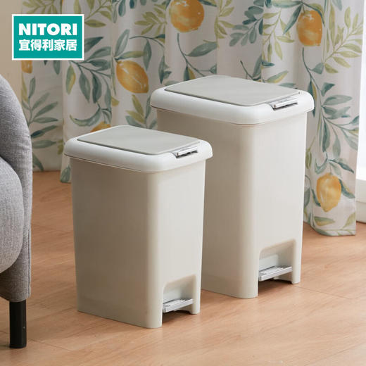 客厅卧室办公室便携式手按脚踏两用垃圾桶 商品图0