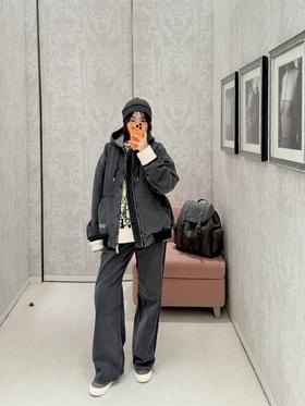 只可换码！不可退！迪奥 26Ss早春新款 牛仔布抽绳连帽双拉链夹克外套（DQJ*MM）