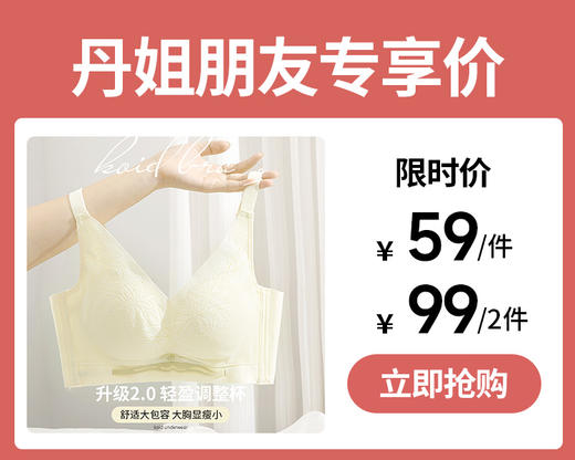 【活动价59元1件，99元2件】轻盈调整杯无钢圈文胸-638 商品图0