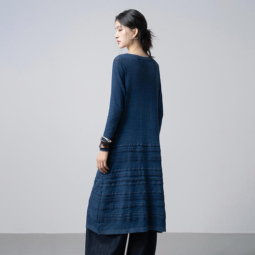 【林栖设计小店】手钩织带|手工植物染棉麻优雅花边2026春新款毛织连衣裙1961215 商品图3