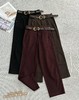 Z52382#双芯纱系扣中腰显瘦哈伦裤 商品缩略图0