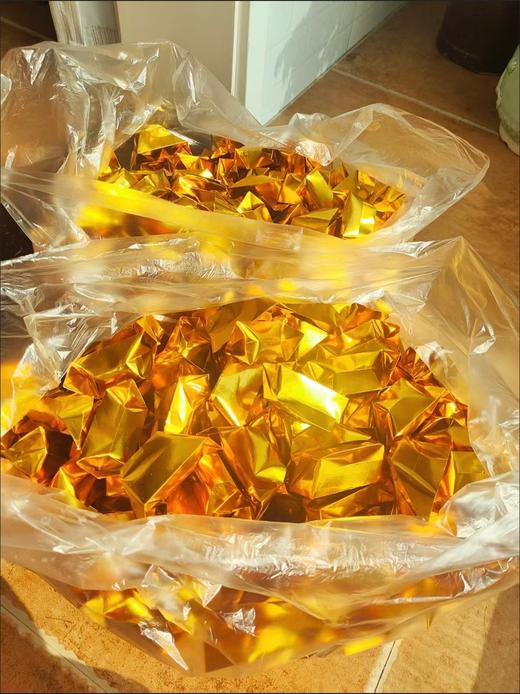 1000金银纸元宝纸半成品 批发金箔小中号金元宝烧纸钱折纸 商品图8