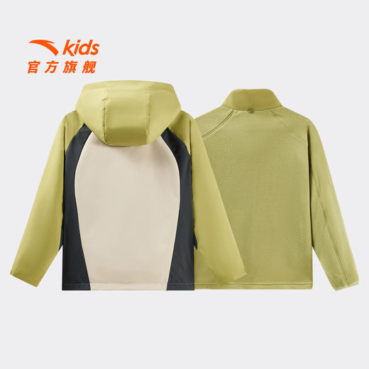 安踏儿童冲锋衣男大童两件套上衣2026年新款户外保暖防水连帽外套T52616604 商品图2