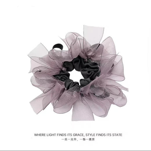 雀说韩系慵懒赫本风蝴蝶结飘带大肠发圈ALW9310 商品图1