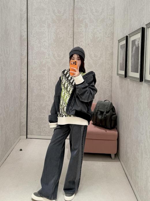 只可换码！不可退！迪奥 26Ss早春新款 牛仔布抽绳连帽双拉链夹克外套（DQJ*MM） 商品图3